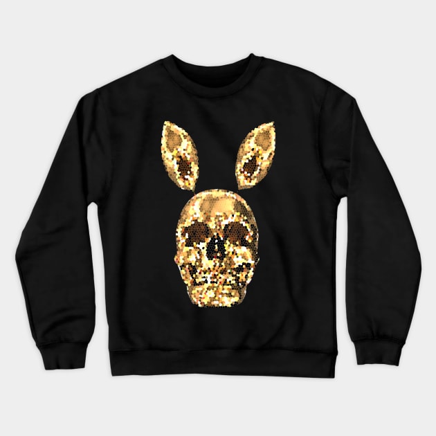 Golden Magic SKULL Rabbit Diamond Edition | Missing Tooth Acid Bunny Skull Psychedelic POPART & Design by Tyler Tilley (tiger picasso) Crewneck Sweatshirt by Tiger Picasso